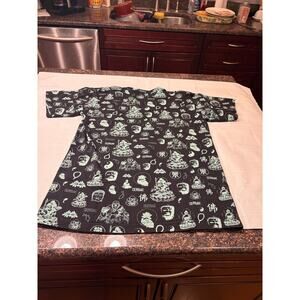 Cerbae Black Tshirt with Budda Design All Over